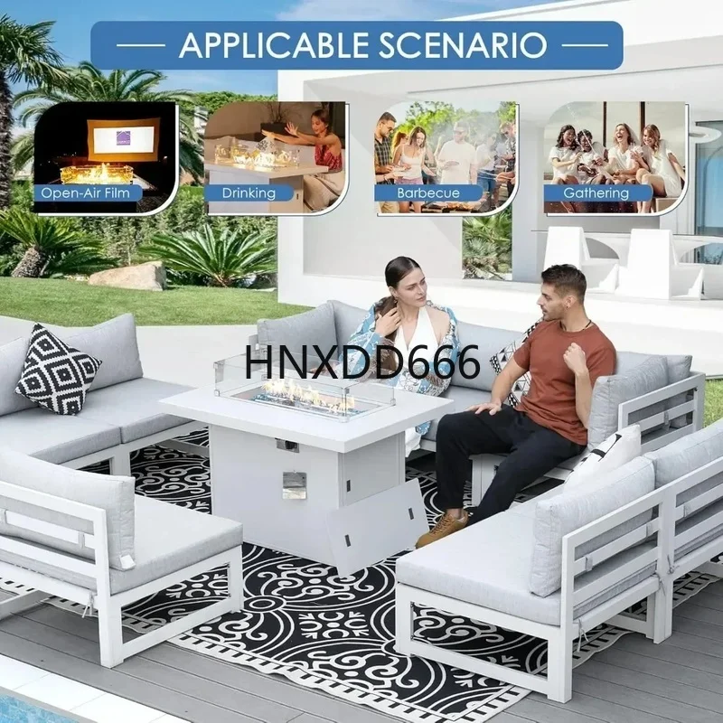 طقم جلوس خارجي من الألومنيوم م - مراجعة Outdoor Furniture Set With Fire Pit وسعره