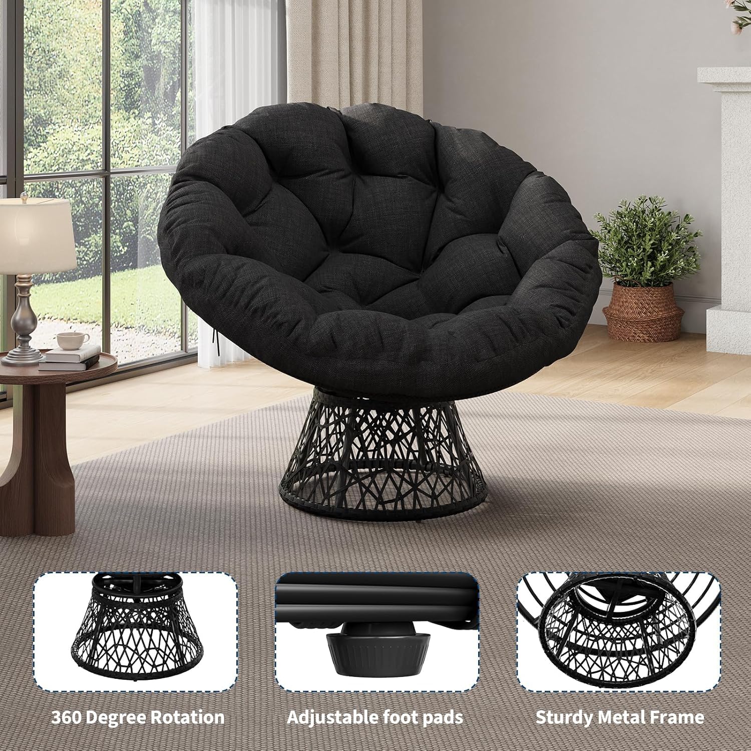 كرسي باباسان من الخيزران بطول  - مراجعة Outdoor Furniture Near Me وسعره