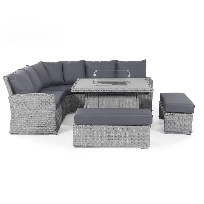 طقم أريكة للحدائق والشرفات مقا - مراجعة Outdoor Furniture Set With Fire Pit وسعره