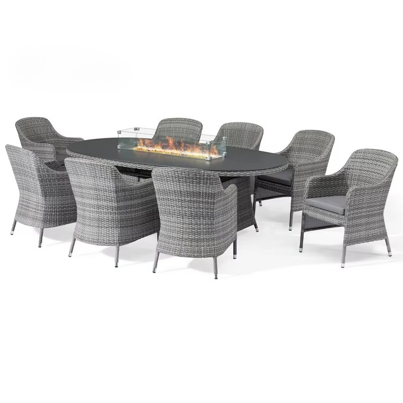 أثاث حدائق عصري فاخر، طقم أريك - مراجعة Outdoor Furniture Set With Fire Pit وسعره