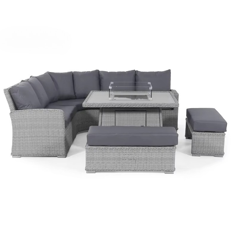 أثاث حدائق عصري فاخر، طقم أريك - مراجعة Outdoor Furniture Set With Fire Pit وسعره