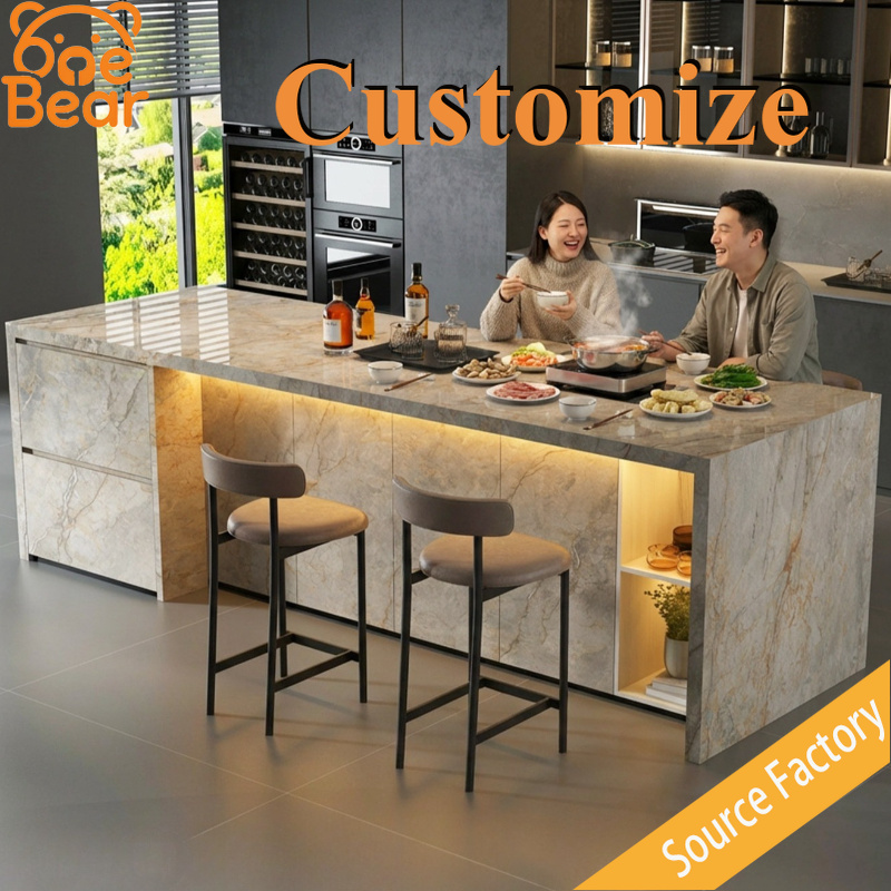 سطح طاولة جزيرة مربع من الرخام - مراجعة Outdoor Furniture Easy To Clean وسعره