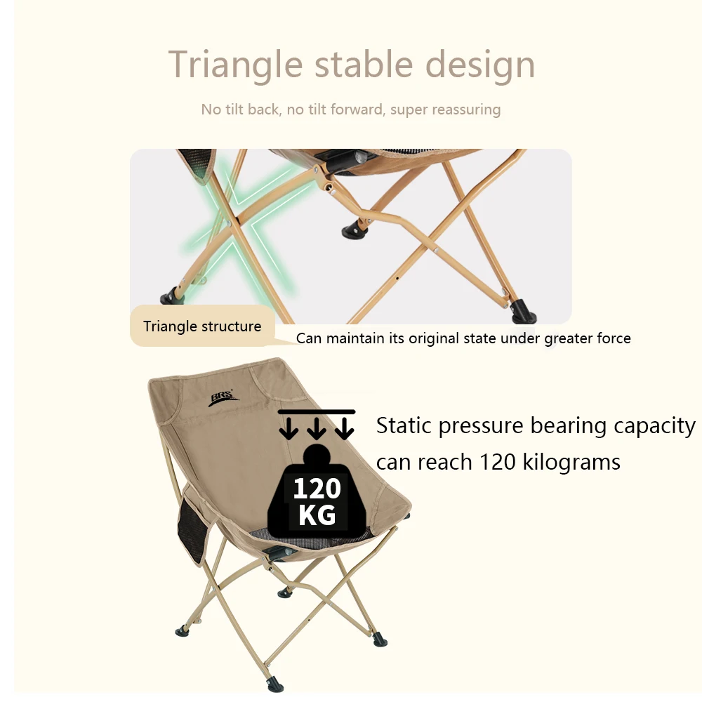كرسي تخييم محمول قابل للطي BRS - مراجعة Outdoor Furniture Near Me وسعره
