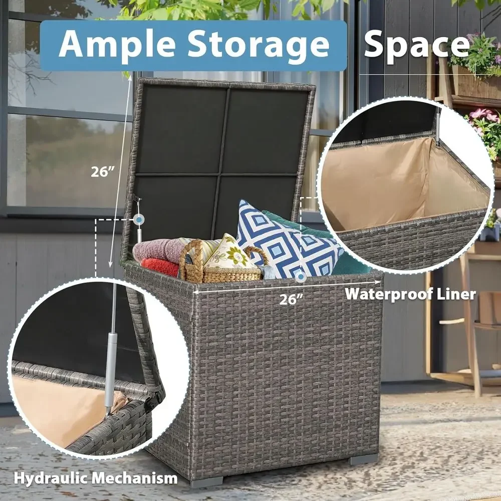 طقم أثاث فناء من 8 قطع مع طاول - مراجعة Outdoor Furniture Set With Fire Pit وسعره
